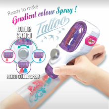                             TASIA - Airbrush tetovací studio s příslušenstvím 20 šablon                        