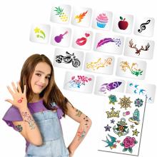                             TASIA - Airbrush tetovací studio s příslušenstvím 20 šablon                        