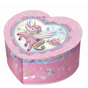 Šperkovnice s hudbou - jednorožec SRDCE