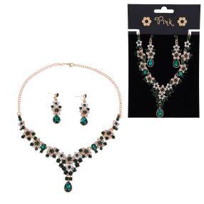 PINK - set Náhrdelník a náušnice Emerald Queen