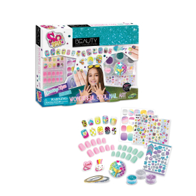 TASIA - Velká nehtová sada pro úpravu nehtů s třpytkami a prsteny