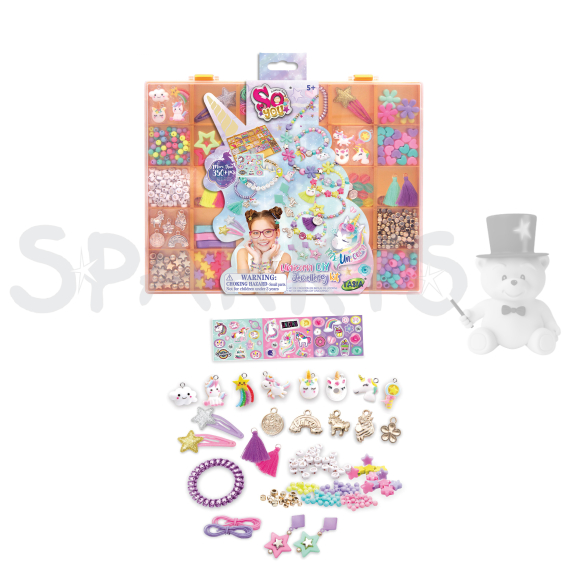 TASIA - Sada na výrobu náramků a doplňků Jednorožec 350 ks                    